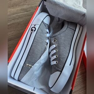 G by Guess Oona Women's Fashion Sneakers in Light Gray and White